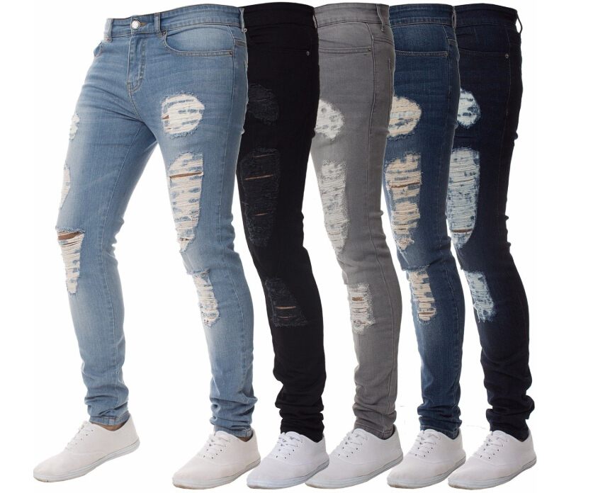 Men's Jeans Mens Solid Color Distressed Biker Cool Fashion Slim Ripped Washed Pencil Pants Men Jean Male High Street, Black
Men's Jeans Mens Solid Color Distressed Biker Cool Fashion Slim Ripped Washed Pencil Pants Men Jean Male High Street, Black