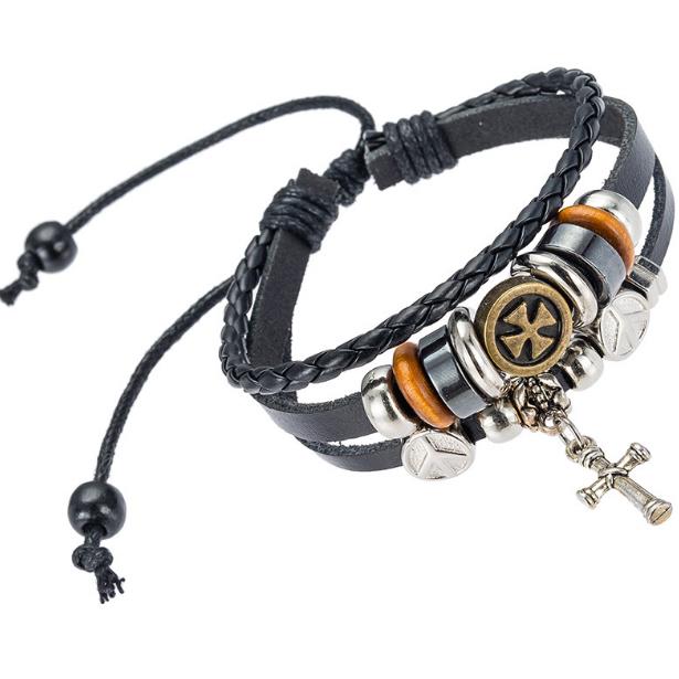 The new hot sell Fashion bracelet sells Christian cross accessories bracelet popular men's and women's leather bracelets
The new hot sell Fashion bracelet sells Christian cross accessories bracelet popular men's and women's leather bracelets