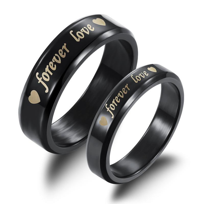 Forever Love Black Titanium Steel Couple Rings Wholesale Cheap Solid Ring For Men Women Valentine's Day Gift
Forever Love Black Titanium Steel Couple Rings Wholesale Cheap Solid Ring For Men Women Valentine's Day Gift