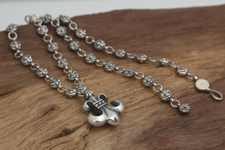 Brand new 925 Thai sterling silver jewelry vintage style antique silver hand-made designer a beautiful Anchor pendant necklace