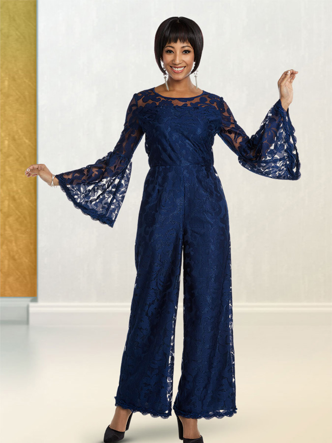 Jumpsuits Blue New Mother Of Bridal Pant Suits For Wedding Formal Outfit Garment Long Sleeve Lace Appliqued Prom Evening Dress