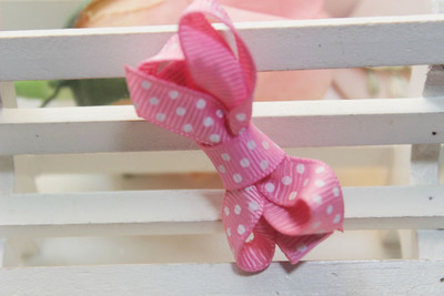 100pcs 2" Wave point dot Hair Bow clip Baby mini Hairbows Grosgrain Ribbon Boutique bowknot with Alligator clip headwear Accessories HD3346