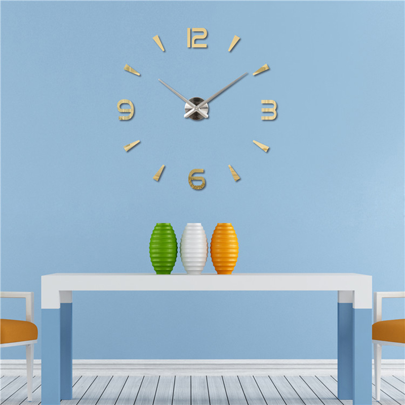 [M.Sparkling] 2017 Hot Sale Digital Wall Clock Sticker Acrylic Modern 3D DIY Self Adhesive Large Decorative Wall Clocks 3M013