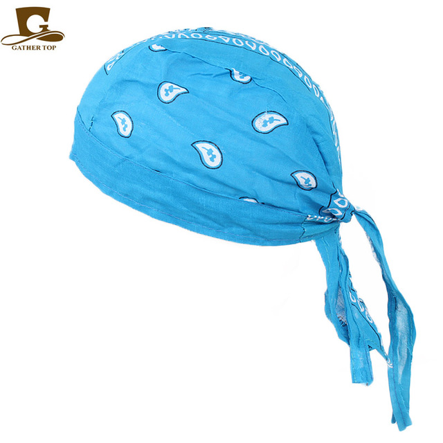 Women Men Cotton Skull Caps Paisley Bandanas Headwear Unisex Bicycle cycling Hat durag do rag Cap Amoeba pirate bike hat hair accessories