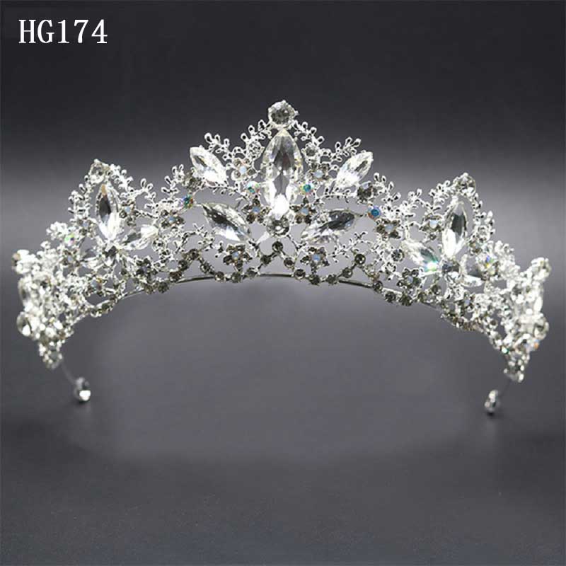 Diverse Silver Crystal Bride tiara Crown Fashion Pearl Queen Wedding Crown Headpiece Wedding Hair Jewelry Accessories
