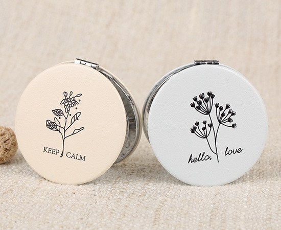 Creative ladies makeup mirror portable folding gift mirror free double sided mirror circle small beauty tool