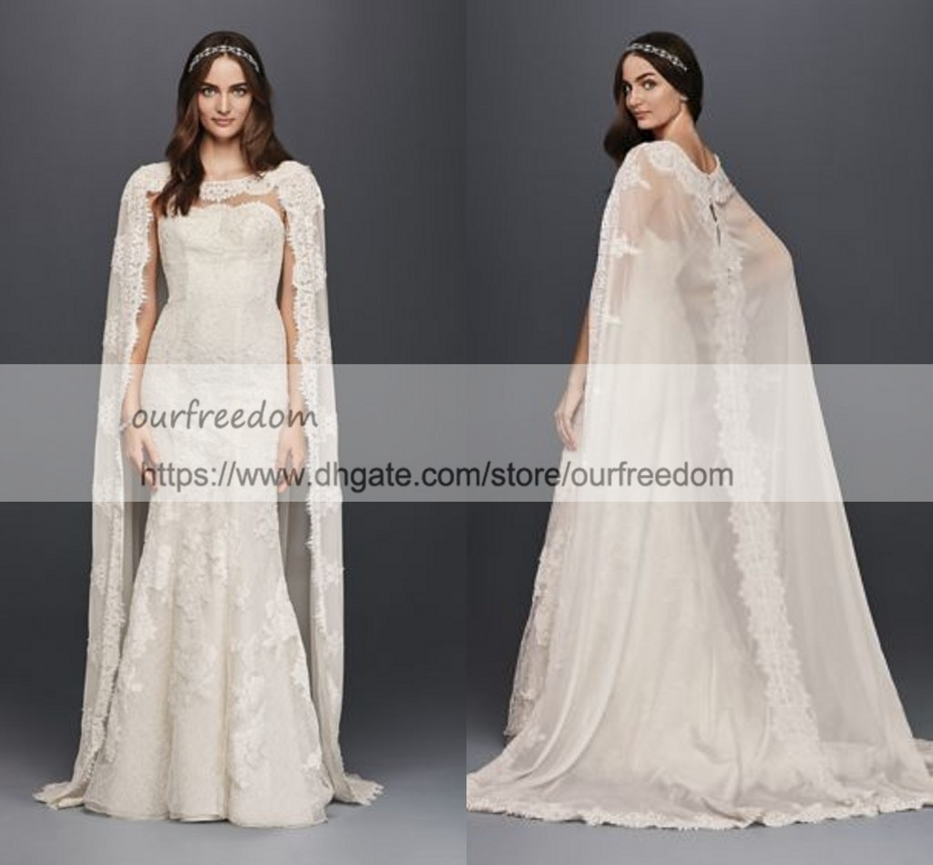 Oleg Cassini Scalloped Chiffon Lace Cape Wedding Dress 2019 Modest Dubai Arabic Abaya Mermaid Civil Castle Bridal Wedding Gown, Black
Oleg Cassini Scalloped Chiffon Lace Cape Wedding Dress 2019 Modest Dubai Arabic Abaya Mermaid Civil Castle Bridal Wedding Gown, Black