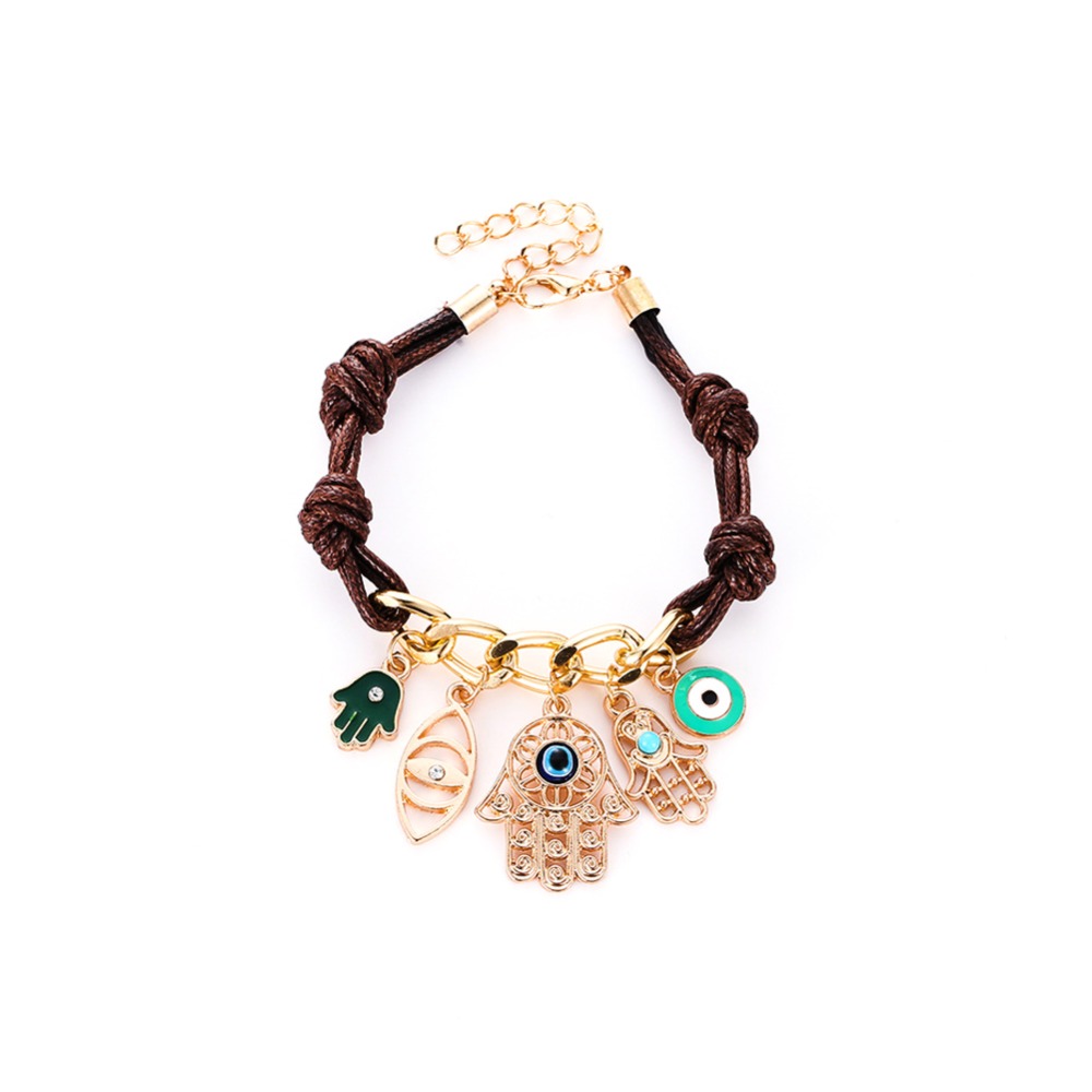 Fashion Fatima's Hand Hamsa Bracelet Evil Eye Bracelet for Women Leather Pendant Knit Link For Women Arm Fatima #289243
Fashion Fatima's Hand Hamsa Bracelet Evil Eye Bracelet for Women Leather Pendant Knit Link For Women Arm Fatima #289243