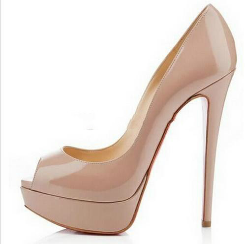 2018 Classic Brand Red Bottom High Heels Platform Shoe Pumps Nude/Black Patent Leather Peep-toe Women Dress Wedding Sandals Shoes 34-45
2018 Classic Brand Red Bottom High Heels Platform Shoe Pumps Nude/Black Patent Leather Peep-toe Women Dress Wedding Sandals Shoes 34-45