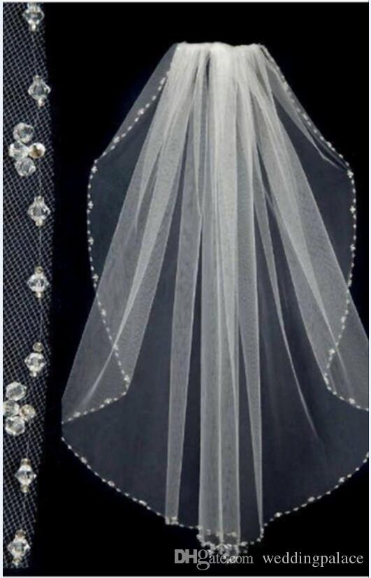 Hot Sale Short Bridal Wedding Veils Beaded Edge Free Shipping Tulle One Layer Bride Head Veils Wedding Bridal Accessiories, White
Hot Sale Short Bridal Wedding Veils Beaded Edge Free Shipping Tulle One Layer Bride Head Veils Wedding Bridal Accessiories, White