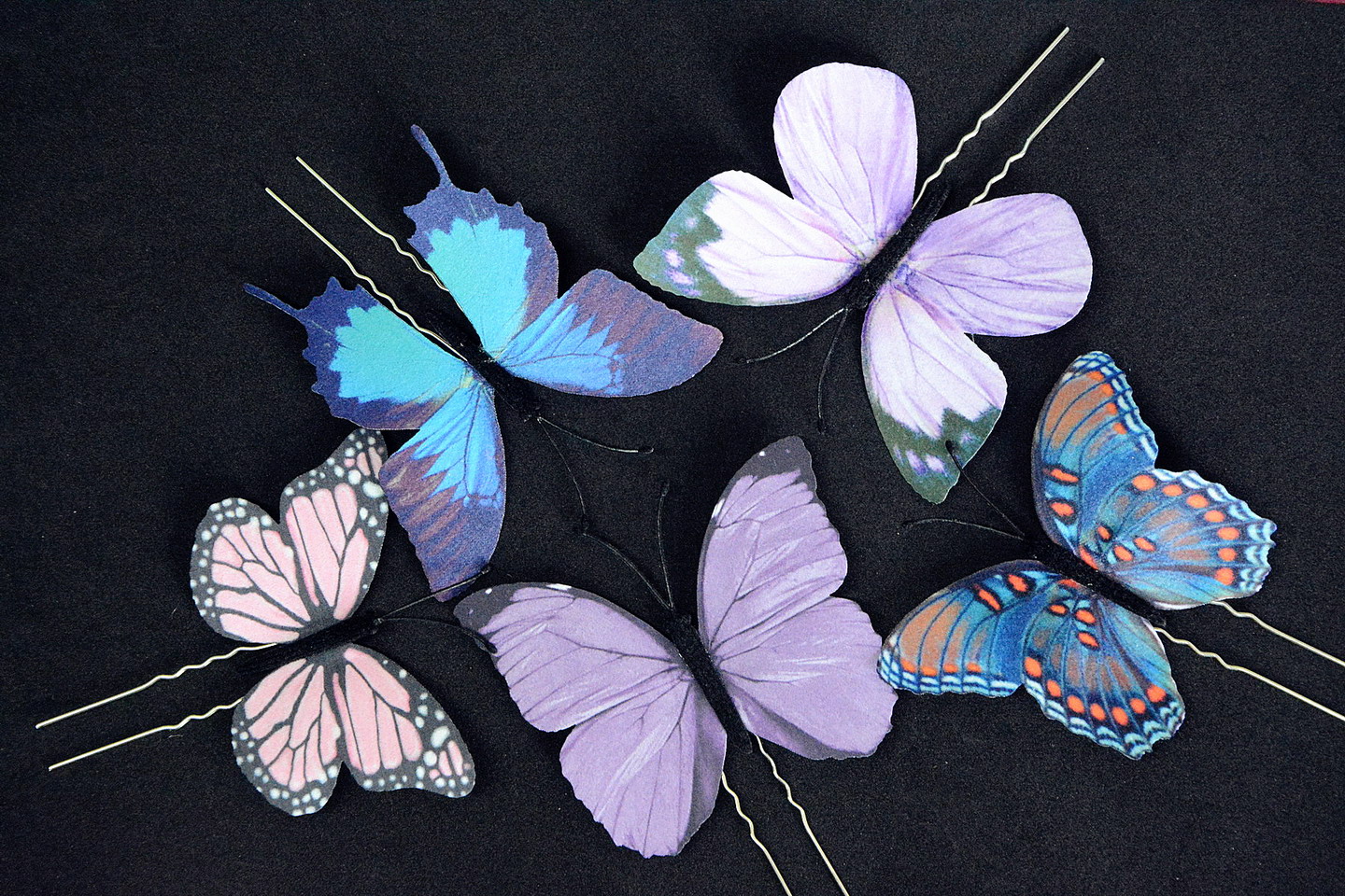 U-shaped Butterfly Hair Pin Hair Clip hair accessories for Wedding Headdress or Bride Accessorie, Headwear Accessories for Party