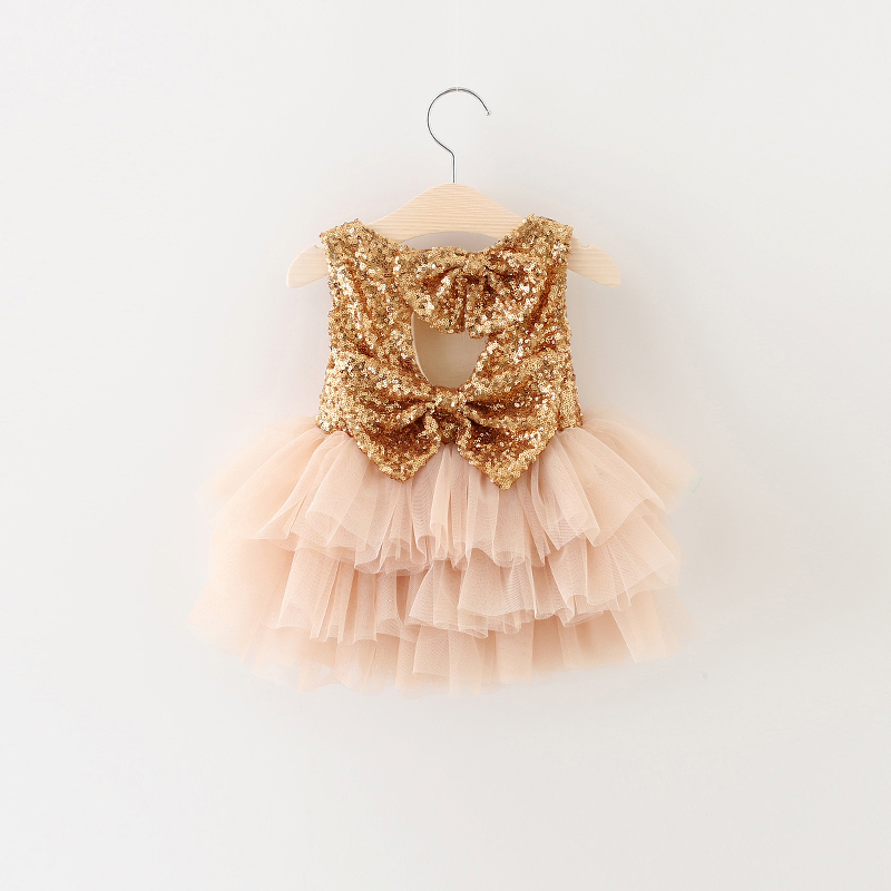 First Birthday Baby Dresses 1 2 year Infant Party Toddler Christening Gown Newborn Clothes Tutu Sequins Summer Dresses For Girls