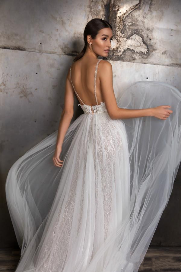 Sequined Lace Overskirts Mermaid Wedding Dresses 2018 New Appliqued Spaghetti V Neck Backless Crystal Bridal Gowns