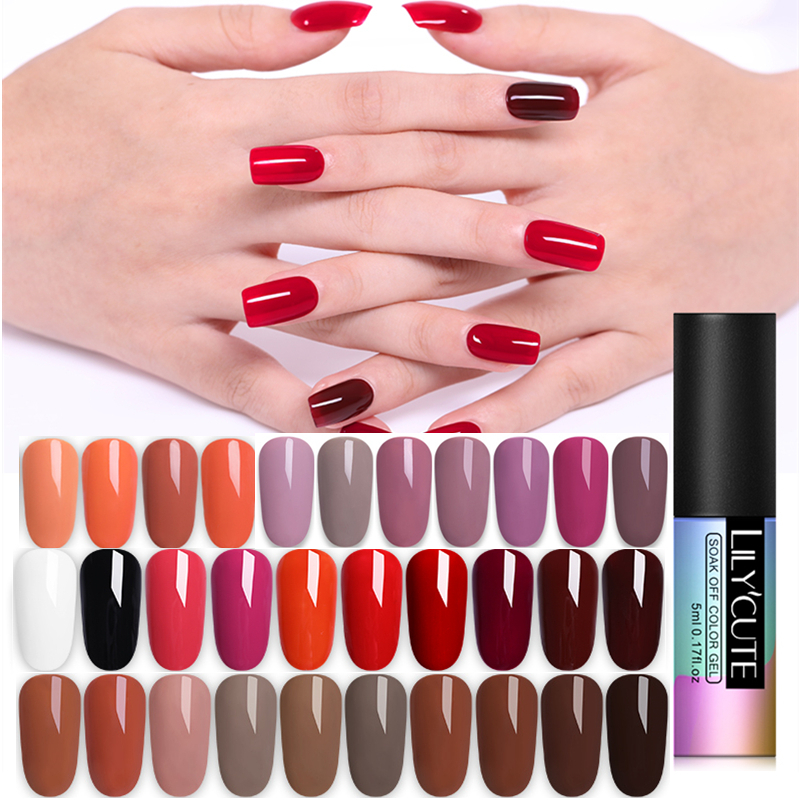 LILYCUTE UV LED Pure Color Gel Polish Long Lasting Red Grey Coffee Series Soak Off Nail Art Gel Varnish 90 Colors UV Vernis, Lc89
LILYCUTE UV LED Pure Color Gel Polish Long Lasting Red Grey Coffee Series Soak Off Nail Art Gel Varnish 90 Colors UV Vernis, Lc89