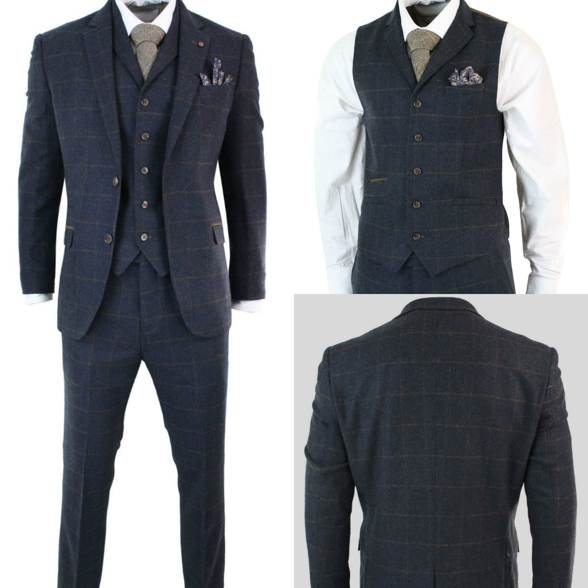 Mens Herringbone Tweed Navy Blue Check 3 Piece Wool Suit Peaky Blinders Tan Mens Suits Groomsmen Wedding Suits Custom Made Prom Suit, Same as image
Mens Herringbone Tweed Navy Blue Check 3 Piece Wool Suit Peaky Blinders Tan Mens Suits Groomsmen Wedding Suits Custom Made Prom Suit, Same as image