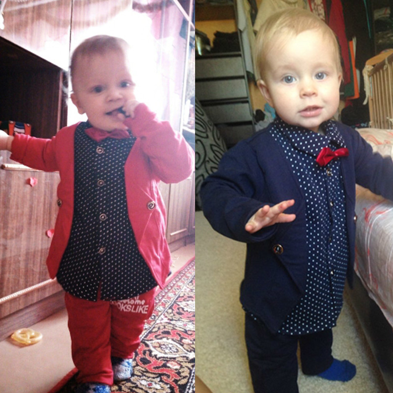 2018 Baby boy clothes spring formal kids clothes suit 2Pcs boys sets set Baby born gentleman toddler boy clothes birthday dress