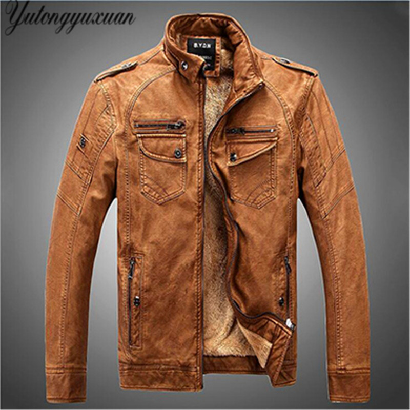 Wholesale- 2017 Full Promotion Fashion Leather Motorcycle Jacket Men Winter Pilot Jackets And Coats Biker Mantel Mens Faux, Brown
Wholesale- 2017 Full Promotion Fashion Leather Motorcycle Jacket Men Winter Pilot Jackets And Coats Biker Mantel Mens Faux, Brown