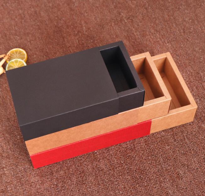 Kraft Candy Gift Box Drawer Shaper Favor Box edding Favors Gift Box Chocolate Bag For Gifts Baby Shower
