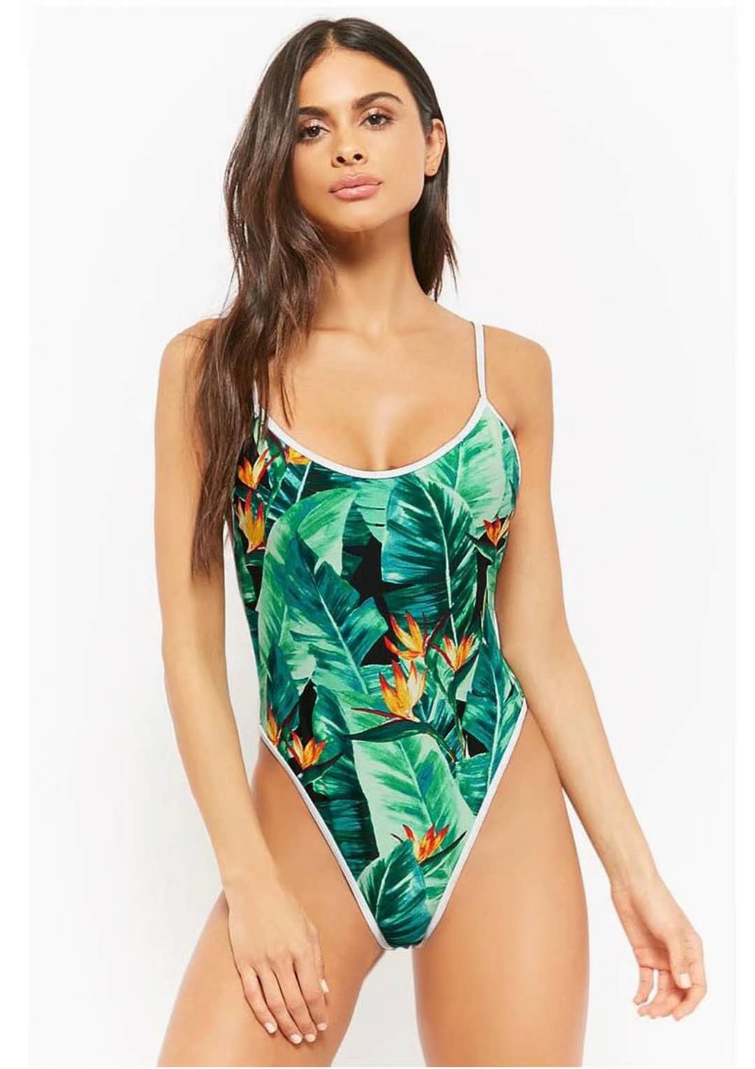 Summer Beach Swimwear High Elastic Cotton Green Leaf Printed One-Piece Swimsuit Plus Size Women Swimming Bikini Top Swim Wear
Summer Beach Swimwear High Elastic Cotton Green Leaf Printed One-Piece Swimsuit Plus Size Women Swimming Bikini Top Swim Wear