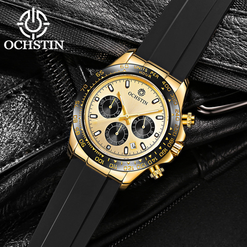 2018 OCHSTIN Brand Men's Fashion Casual Sport Watches Men Waterproof Leather Quartz Watch Man Clock Relogio Masculino