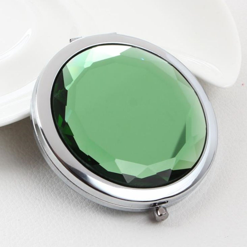 Pocket Mirror Crystal Diamond Handbag Compact Mirror Makeup Cosmetic Magnifying Mirror fast shipping F1279