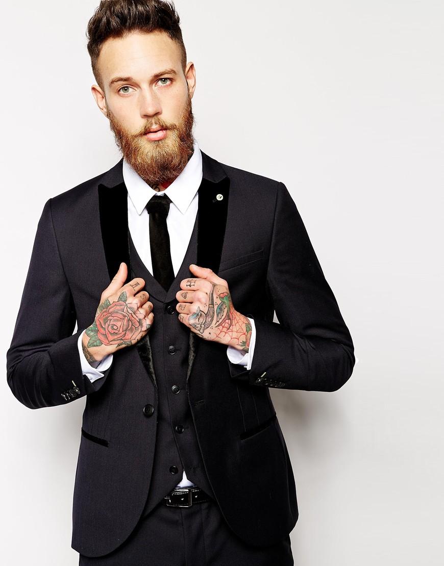 New Arrival -- Hot Recommend Charcoal Back Vent Wedding Men Suits Groom Tuxedos Men Party Groomsmen Suits (Jacket+Pants+Tie+Vest) NO;164, Same as image