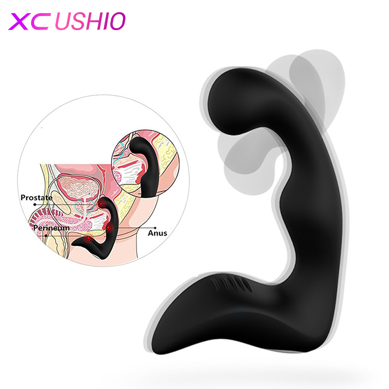 Male Prostate Massager Anal Vibrator Silicone 10 Speeds Butt Plug Sex Toys for Men Anal Toys Male Masturbator for Adult Y1890804
