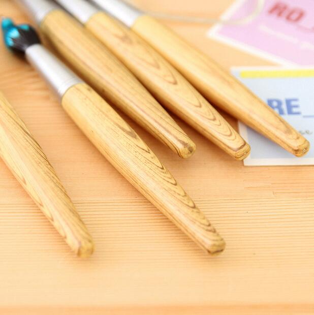 Cute Kawaii Wooden Ballpoint Pen Creative Ball pens For Kids Writing Students School Gift Novelty Korean Stationery GA3172415956