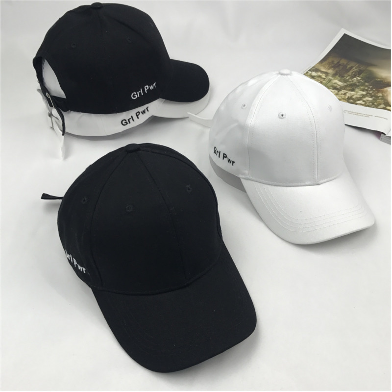 Korean Star With Fund Concise Letter Embroidery Curved Eaves Baseball Hats Woman Summer Fashion All-match Hip Hop Peaked Cap