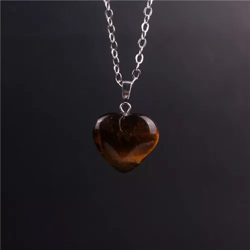 Natural White Crystal Peach Heart Pendant Necklaces Druzy12 Colors Agate Stainless Chains Or PU Leather Chain
