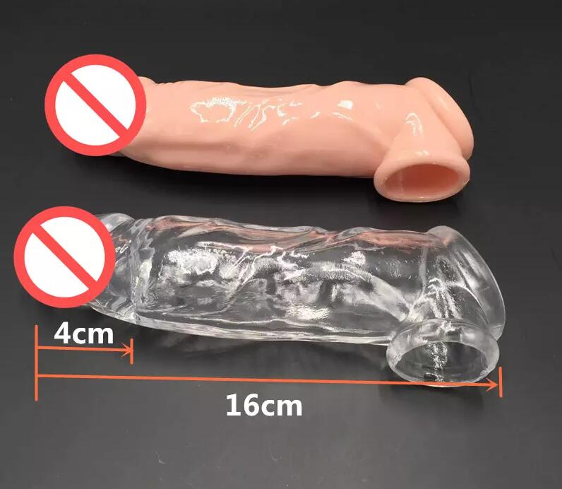 Cockrings silicone cock sleeve with scrotum ring penis extender enlarge 1cm,increase 4cm,sexual artifacts sex toys for men