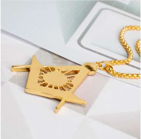 Stainless Steel Masonic Necklace Fashion Crystal Jewelry Charm Mason Iced-out Pendant Hip Hop Chain Necklace For Women Men