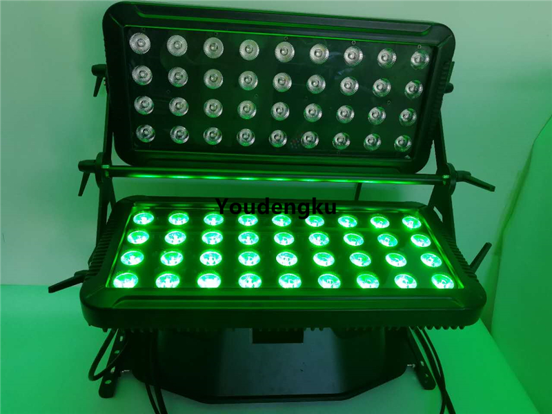4 pieces with Flightcase 72x18w rgbwa uv 6in1 ip 65 Double Head wall washer LED city color Outdoor Led Stand Hotel Washer Lig