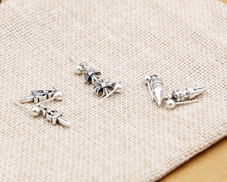 New 925 sterling silver fashion jewelry brand designer earring American Europe vintage style cross stud dangle earrings for women
