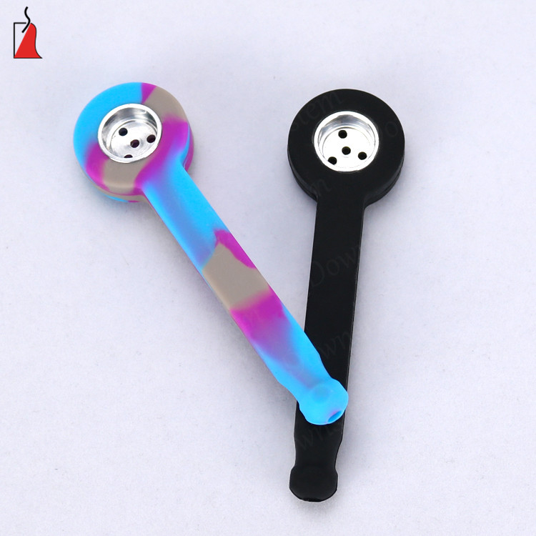 Silicone Tobacco Smoking Pipe Water Hookah Bong Hand Spoon Pipes Tools With Metal Bowl
Silicone Tobacco Smoking Pipe Water Hookah Bong Hand Spoon Pipes Tools With Metal Bowl