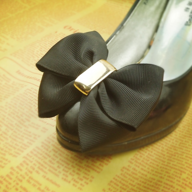New Fashion Women High Heel Fashion Bow Shoe Clips Decoration Jewelry Charms 1 Pair Shoe Decorations