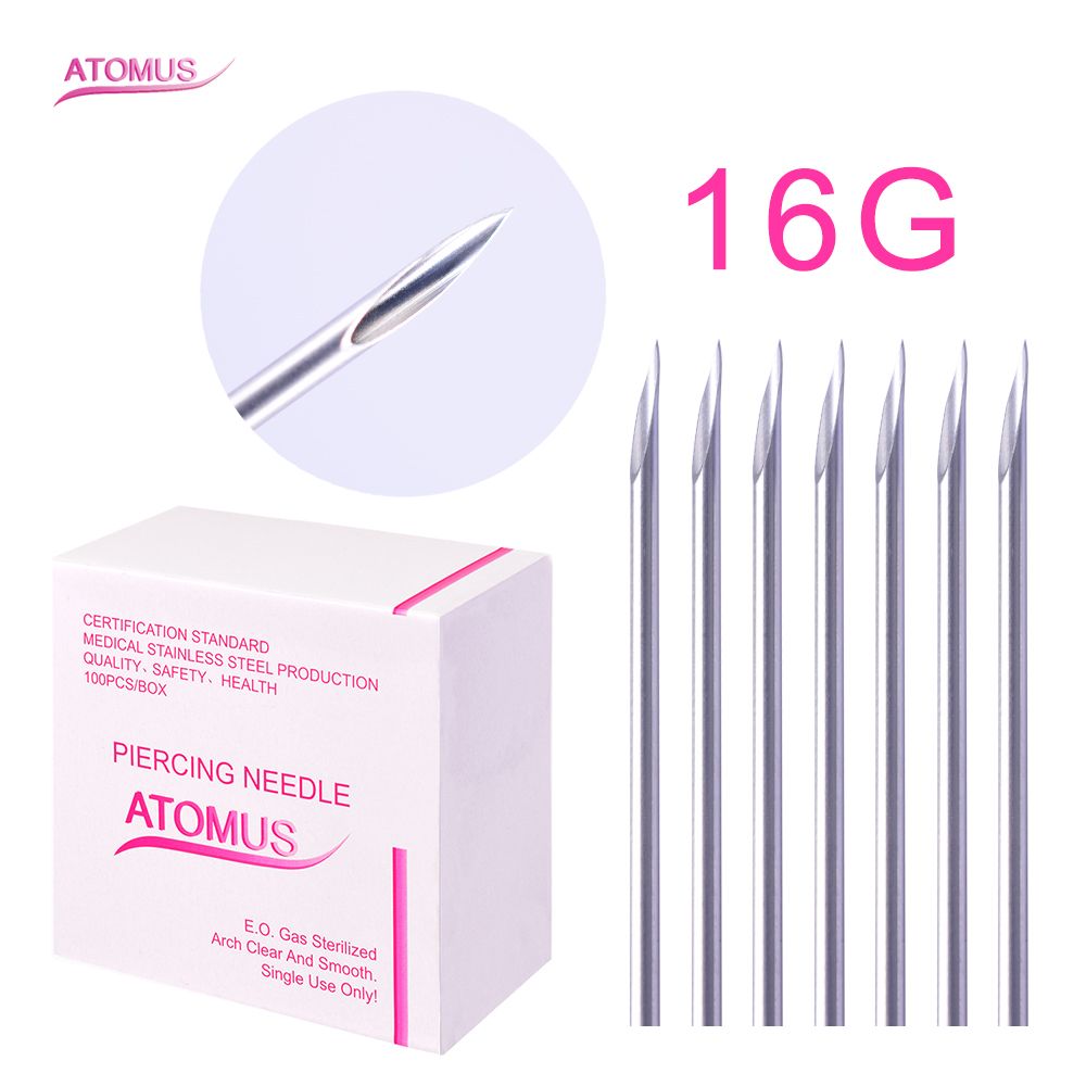 100 Pcs/Box 16G Disposable Sterile Body Piercing Needles for Ear Nose Navel Tattoo Accessories Supplies
100 Pcs/Box 16G Disposable Sterile Body Piercing Needles for Ear Nose Navel Tattoo Accessories Supplies