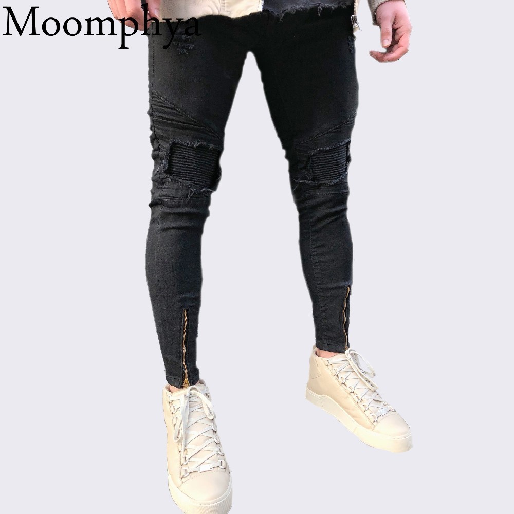 2018 Men Ripped Distressed holes biker jeans Pleated pacthcwork jeans men zipper Slim Fit Skinny Hip hop streetwear, Black
2018 Men Ripped Distressed holes biker jeans Pleated pacthcwork jeans men zipper Slim Fit Skinny Hip hop streetwear, Black