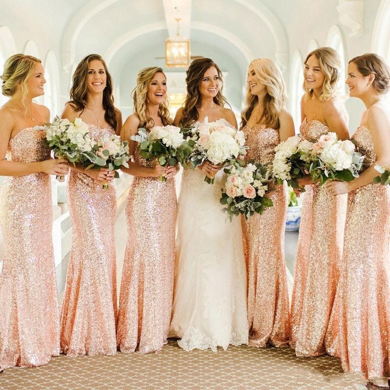 2020 Rose Gold Sequins Mermaid Bridesmaid Dresses Cheap Custom Made Sweetheart Long Wedding Guest Dress Evening Party Gowns BC0159
2020 Rose Gold Sequins Mermaid Bridesmaid Dresses Cheap Custom Made Sweetheart Long Wedding Guest Dress Evening Party Gowns BC0159