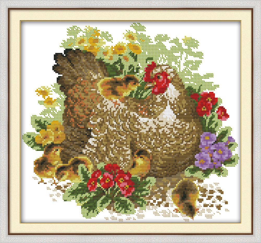 Chicken mother and chick home decor paintings ,Handmade Cross Stitch Craft Tools Embroidery Needlework sets counted print on canvas DMC 14CT /11CT
Chicken mother and chick home decor paintings ,Handmade Cross Stitch Craft Tools Embroidery Needlework sets counted print on canvas DMC 14CT /11CT
