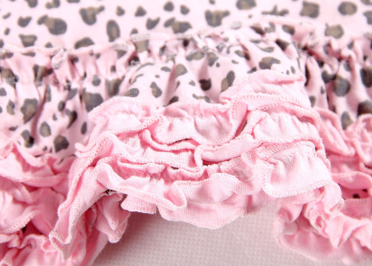 2pcs Infant Baby Girl Clothes Set Kids T-shirt Top+Pants Pink Leopard children's clothing