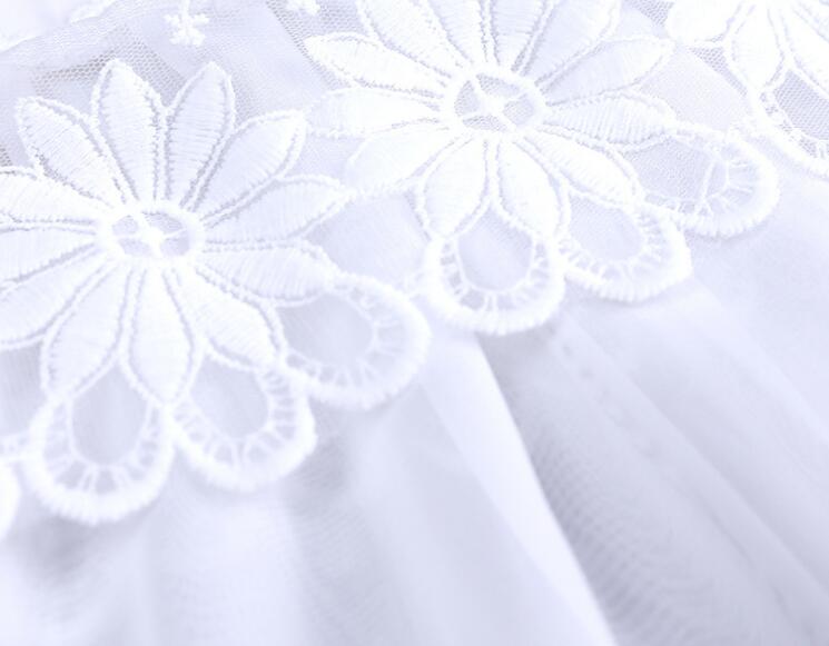 Baby Girls Summer Clothes Set Kids Lace Flowers Off Shoulder White Top + Stripe Shorts Girl 2pcs Set Children Outfits Clothing Suit 13425