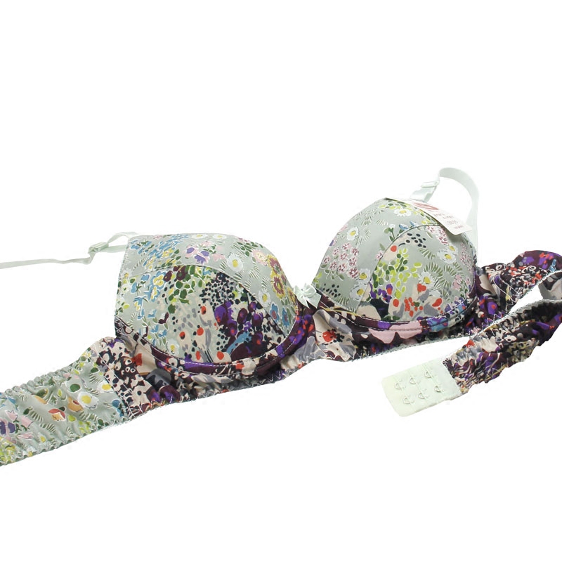 Women silk bra sexy push up wireless padded double faced Handmade mulberry silk breathable flower print underwear, Multi
Women silk bra sexy push up wireless padded double faced Handmade mulberry silk breathable flower print underwear, Multi