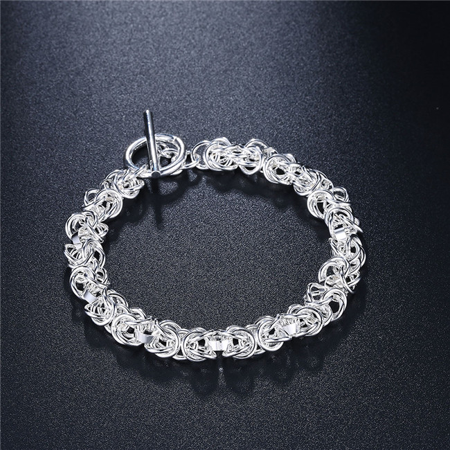Faucet TO Bracelet sterling silver plated bracelet ; Free shipping men and women 925 silver bracelet SPB033