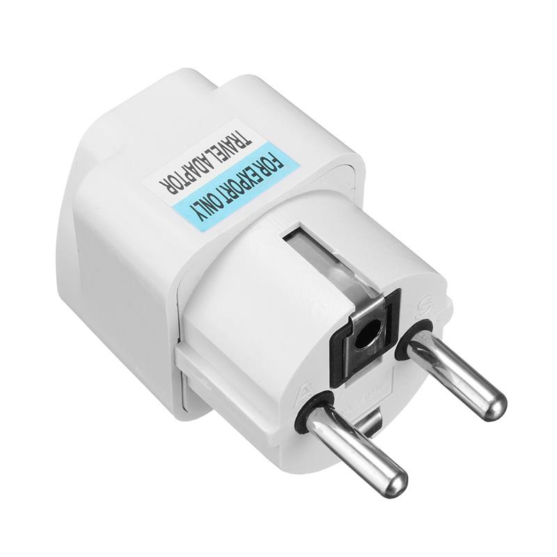 100 Pcs/lot Universal 2 Pin AC Power Electrical Plug Adaptor Converter Travel Power Charger UK/US/AU To EU Plug Adapter Socket