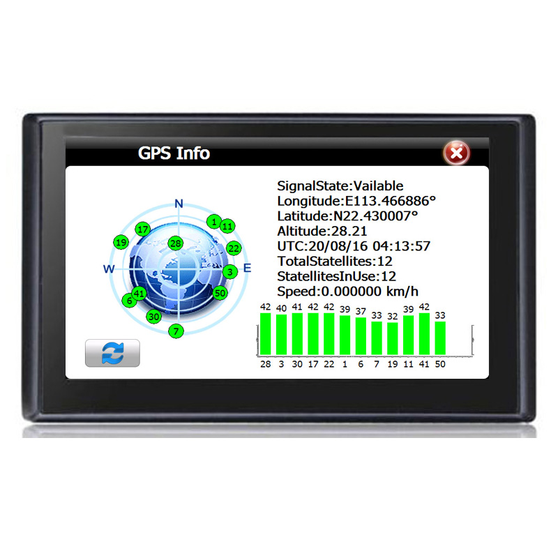 HD 7 inch Car GPS Navigation Bluetooth Handsfree Navigator AVIN Wireless Backup Rearview Camera 8GB TTS Maps With Sunshade Gift