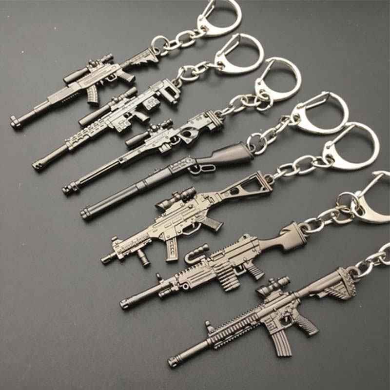 Key Rings PUBG FPS Game Player Unknown's Battle Grounds 3D Keychain weapon eat chicken ga me tonight Men's car keych ain, Slivery;golden
Key Rings PUBG FPS Game Player Unknown's Battle Grounds 3D Keychain weapon eat chicken ga me tonight Men's car keych ain, Slivery;golden