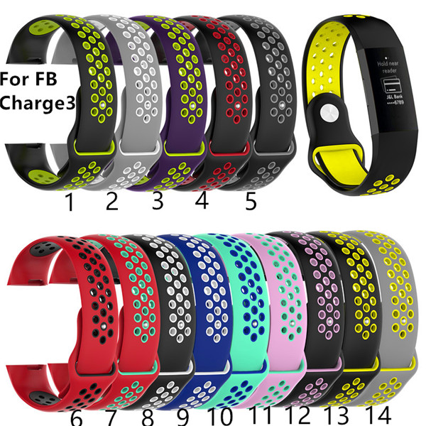 Mesh Sport Silicone band Strap For Fitbit Charge 3 Smart Wristband accessoires Dual color Watch bands Breathable Bracelet Charge3
Mesh Sport Silicone band Strap For Fitbit Charge 3 Smart Wristband accessoires Dual color Watch bands Breathable Bracelet Charge3