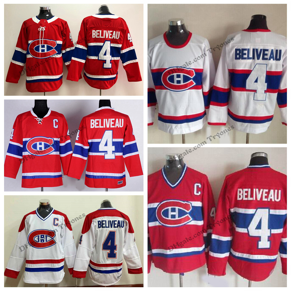 New AD Jean Beliveau Montreal Canadiens Hockey Jerseys 1946 Vintage White Mens #4 Jean Beliveau Stitched Hockey Shirts C Patch, V red
New AD Jean Beliveau Montreal Canadiens Hockey Jerseys 1946 Vintage White Mens #4 Jean Beliveau Stitched Hockey Shirts C Patch, V red