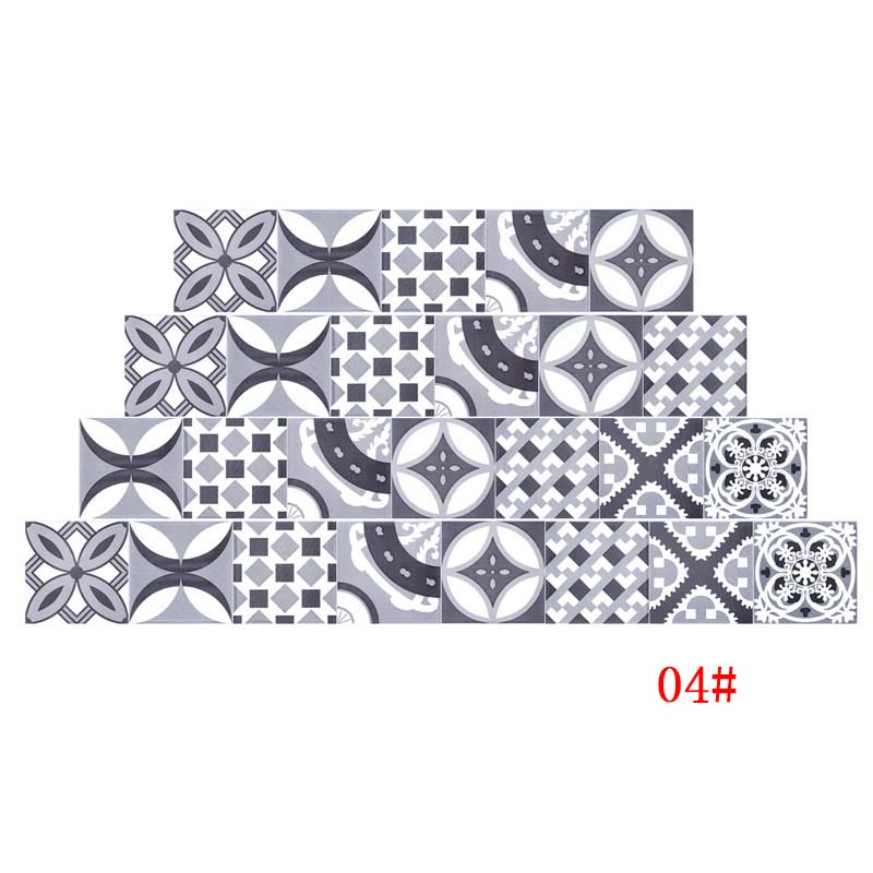 Fashion Waterproof Ceramic Tile Sticker Self Adhesive 3D Floor Wall Stickers For Living Room Bedroom Kitchen 20x500CM J2